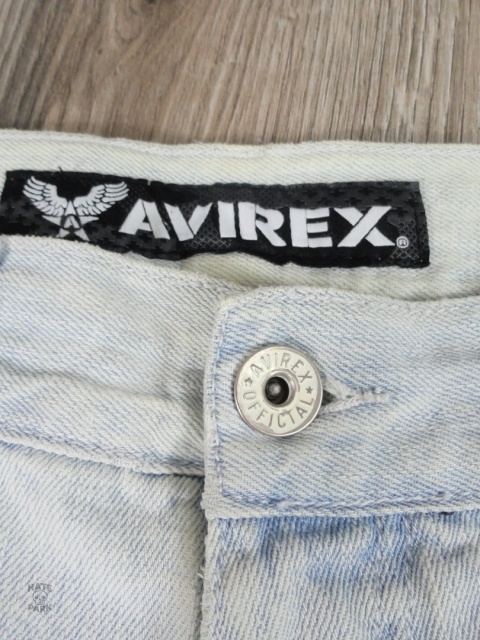 AVIREX jorts z haftem 2000s baggy