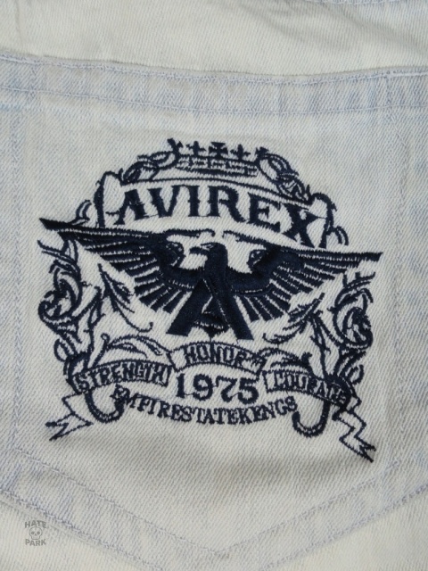 AVIREX jorts z haftem 2000s baggy