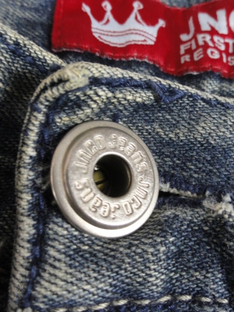 JNCO spodnie jeansowe dragon z super washem 2000s baggy