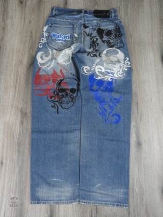 Makaveli spodnie jeansowe 2000s baggy