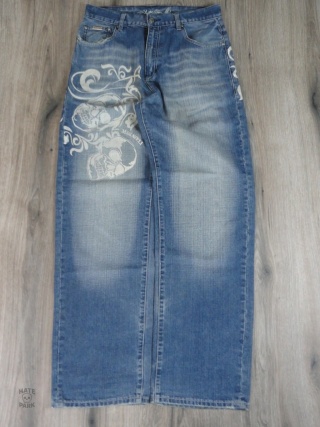 Makaveli spodnie jeansowe 2000s baggy