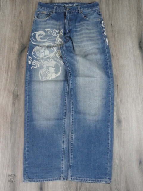 Makaveli spodnie jeansowe 2000s baggy