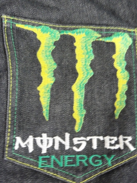 Monster energy x DC shoes 2000s jorts z haftem i przepięknym nadrukiem na udzie