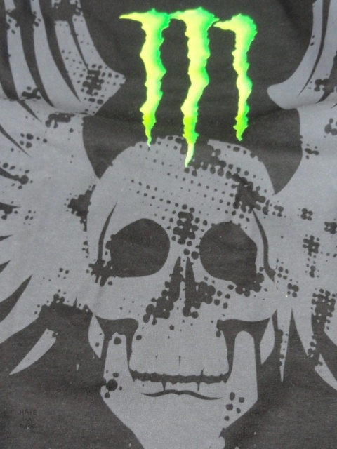 Monster energy koszulka z długim rękawem z graffiti czaszką