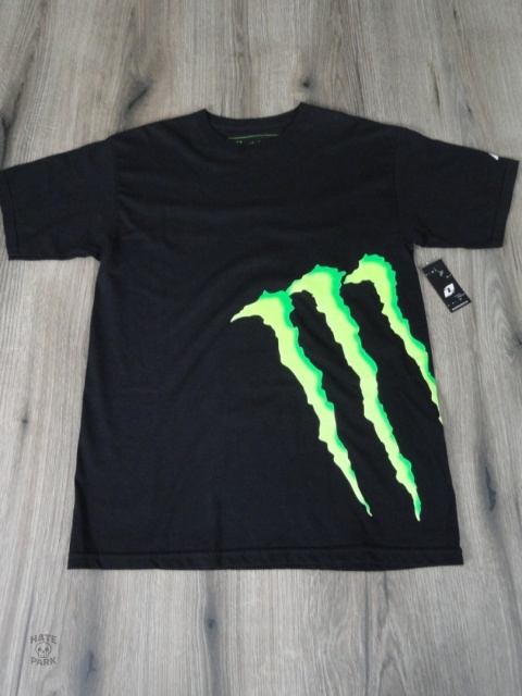 Monster energy koszulka z logo w rogu nowa z metką deadstock