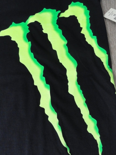 Monster energy koszulka z logo w rogu nowa z metką deadstock