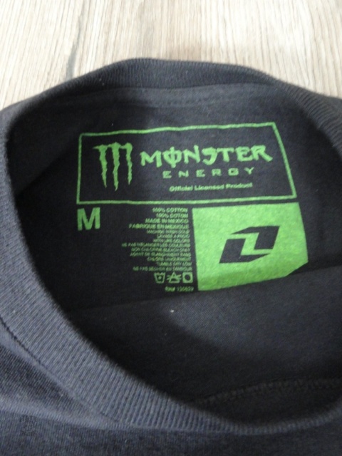Monster energy koszulka z logo w rogu nowa z metką deadstock