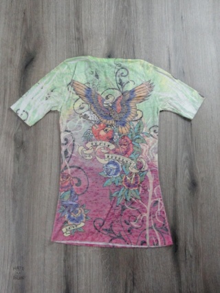Color in motion tattoo style koszulka tie dye 2000s