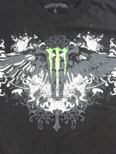Monster energy t-shirt with affliction style cross