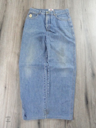 Trussardi spodnie jeansowe baggy 2000s