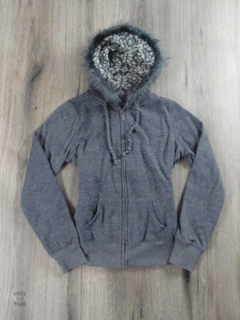 Y2K bluza rozpinana z futerkiem 2000s