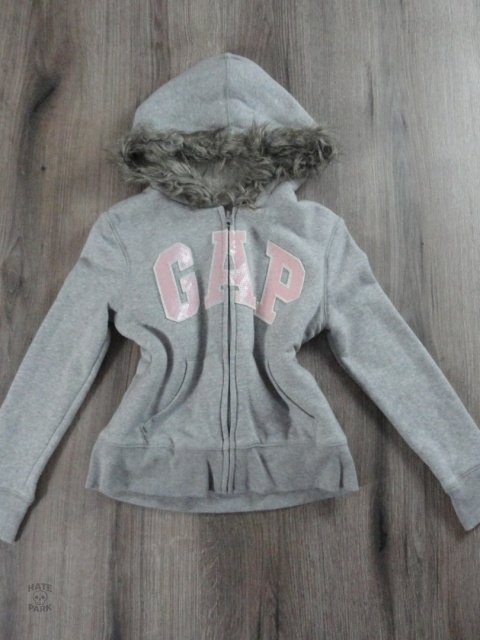 Gap fur zip hoodie 2000s