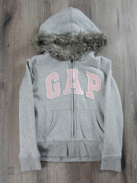 Gap fur zip hoodie 2000s