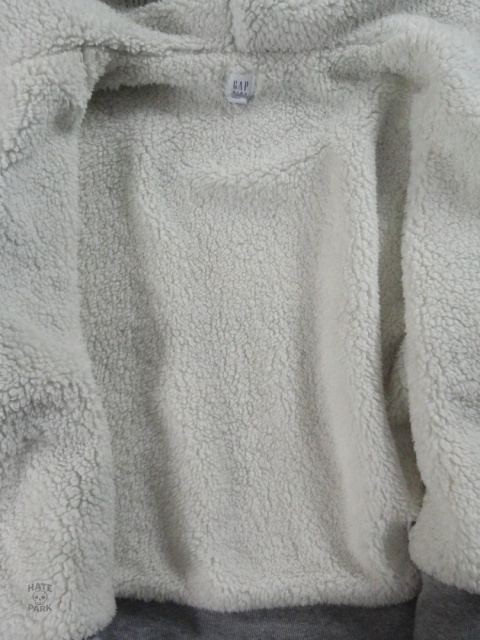 Gap fur zip hoodie 2000s